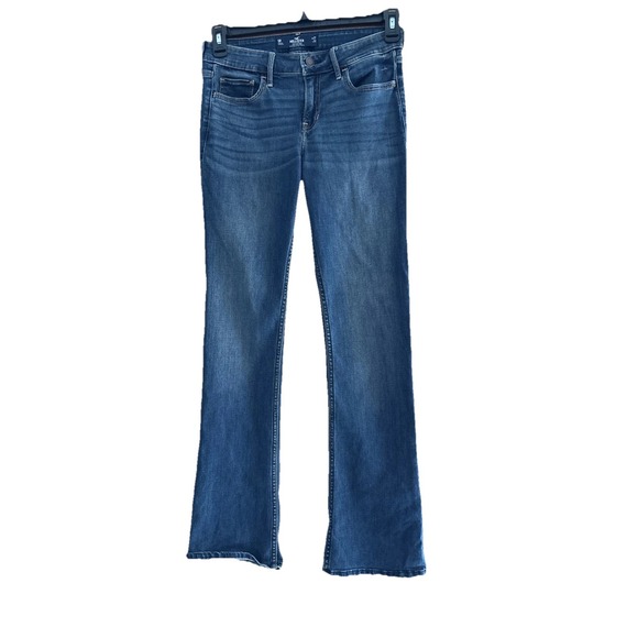 Hollister Womens 5R Jeans Low Rise Boot Blue Denim Dark Wash Retro 90's Y2K - Picture 1 of 5